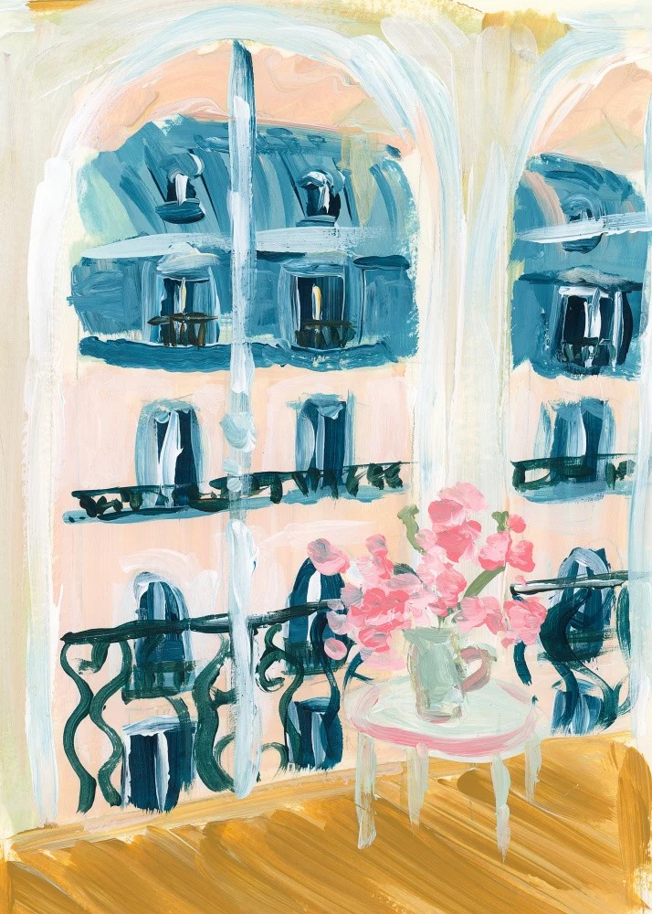 Paris Apartment Acrylic Painting