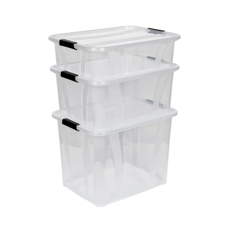 3er Set: Master Boxen mit Deckel (21, 32, 55 Liter)
