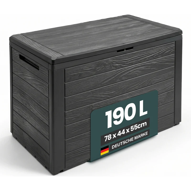 Kissenbox "WOOD" 190 Liter Volumen _ NEU!