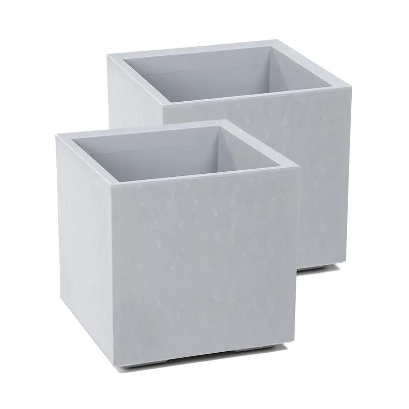 Set: 2 x XL Pflanzkasten "Karo" in verschiedenen Farben und Größen (Farbe/Größe wählbar)