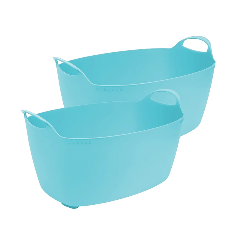 Set: 2 x Flexibler Mehrzweckkorb 35 Liter "TUN" in Blau