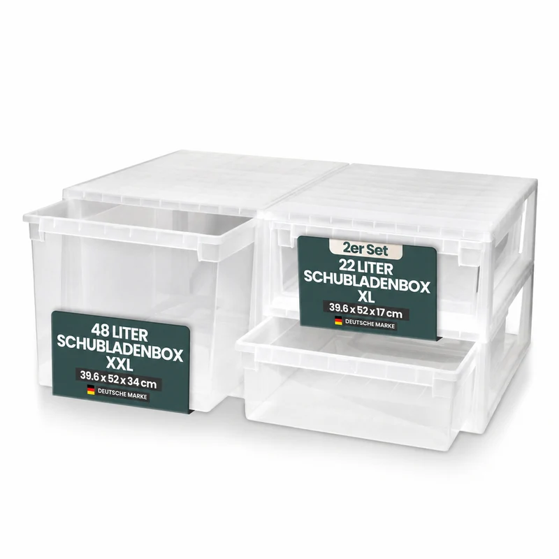 Bundle: 2 x Schubladenbox XL52 + 1 x Schubladenbox XXL 52