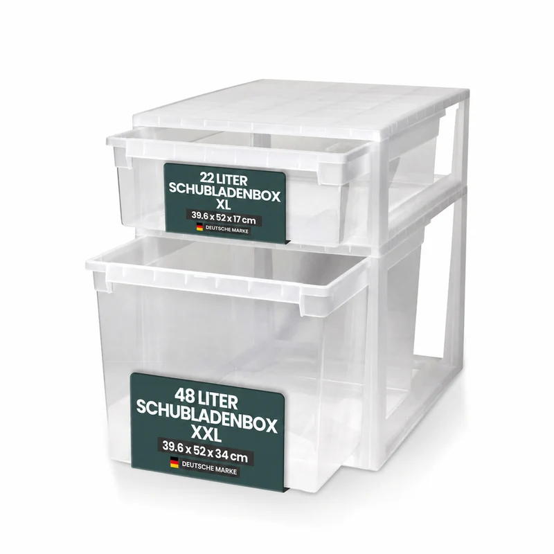 Bundle: 1 x Schubladenbox XL52 + 1 x Schubladenbox XXL 52