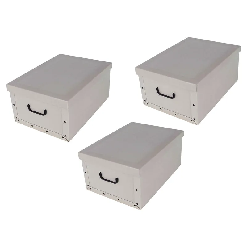 Set: 3 x Dekokarton - Motiv: Classic White