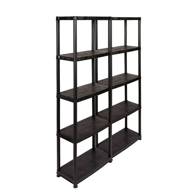 Set: 2 x PRIMO PLUS - Kunststoffregal 12 Zoll (Schwarz)