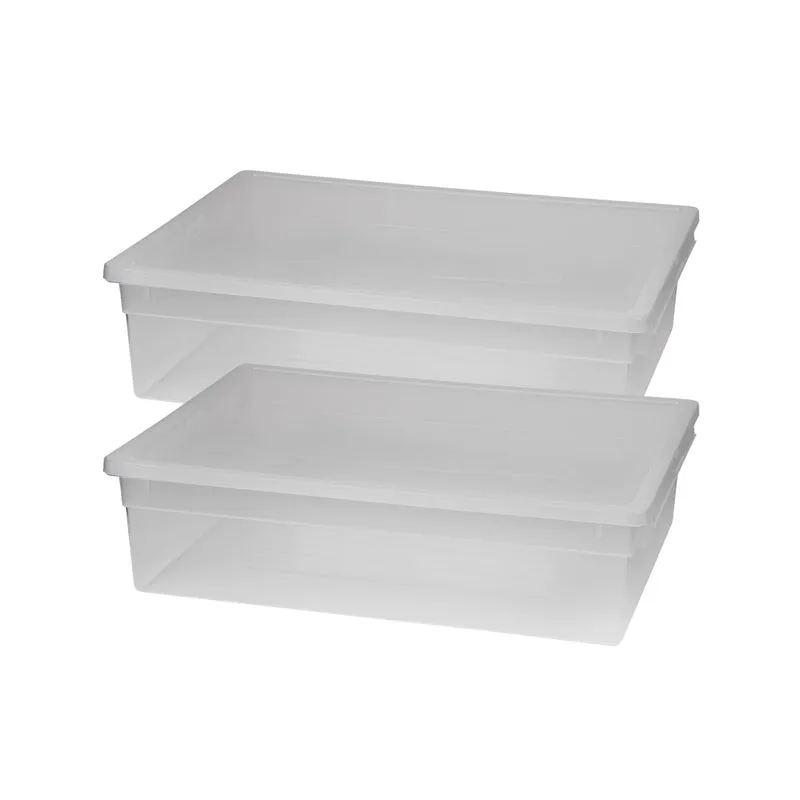 Set: 2 x LightBox 52 XL mit Deckel, halbhoch, 22 Liter