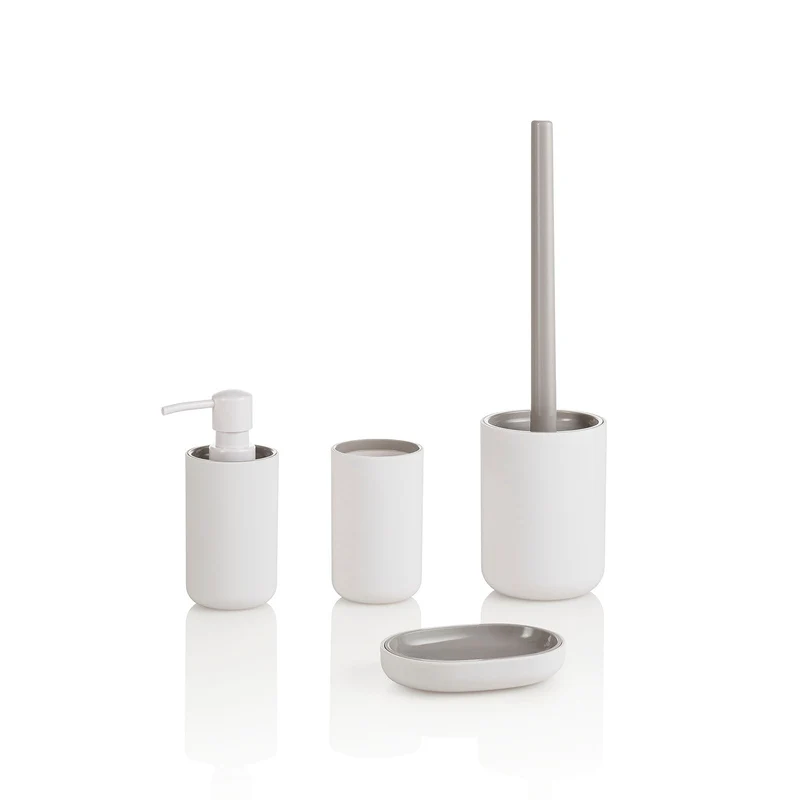 Set bagno 4 pezzi FOREST | Bianco