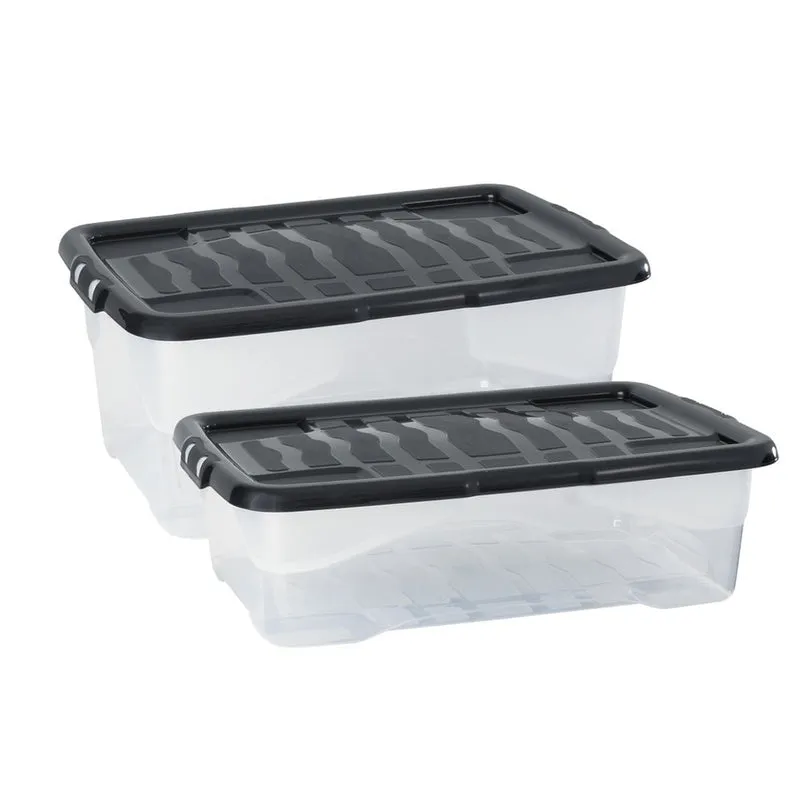 Curve Boxen-Set 42 und 30 Liter in Transparent