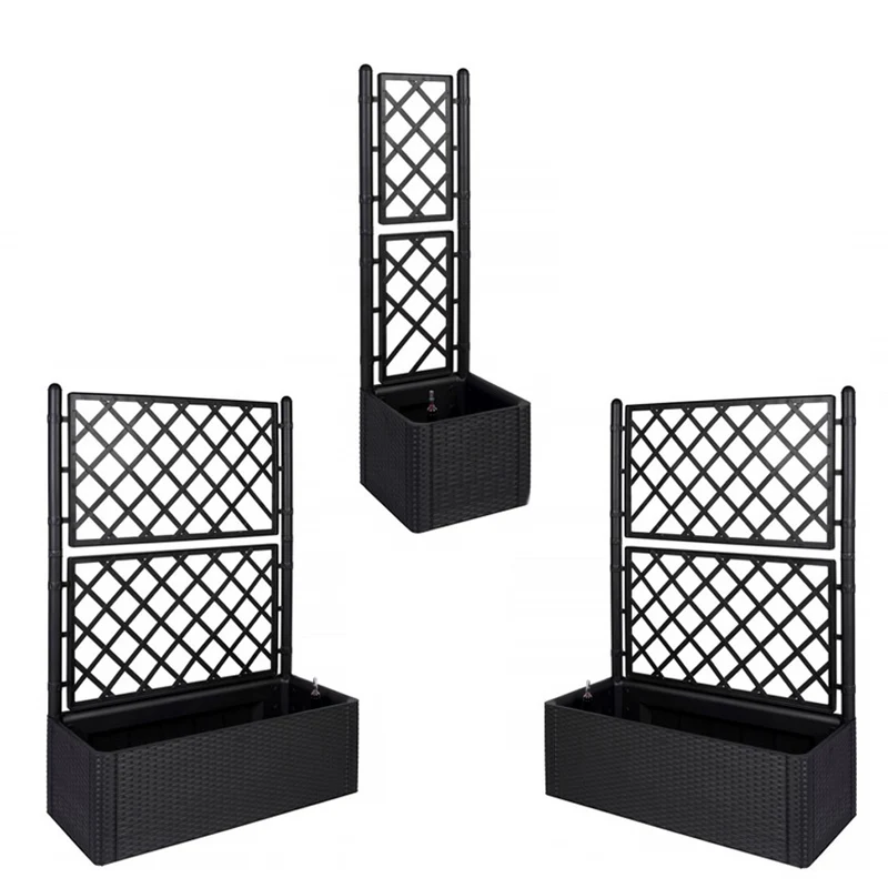 Bundle: Rattan Spaliere - 2 große Spaliere, 1 kleines Spalier in Anthrazit