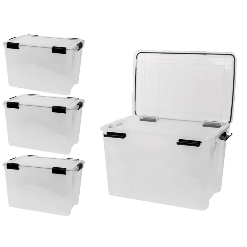 4 x Box mit Dichtung 50 Liter Volumen