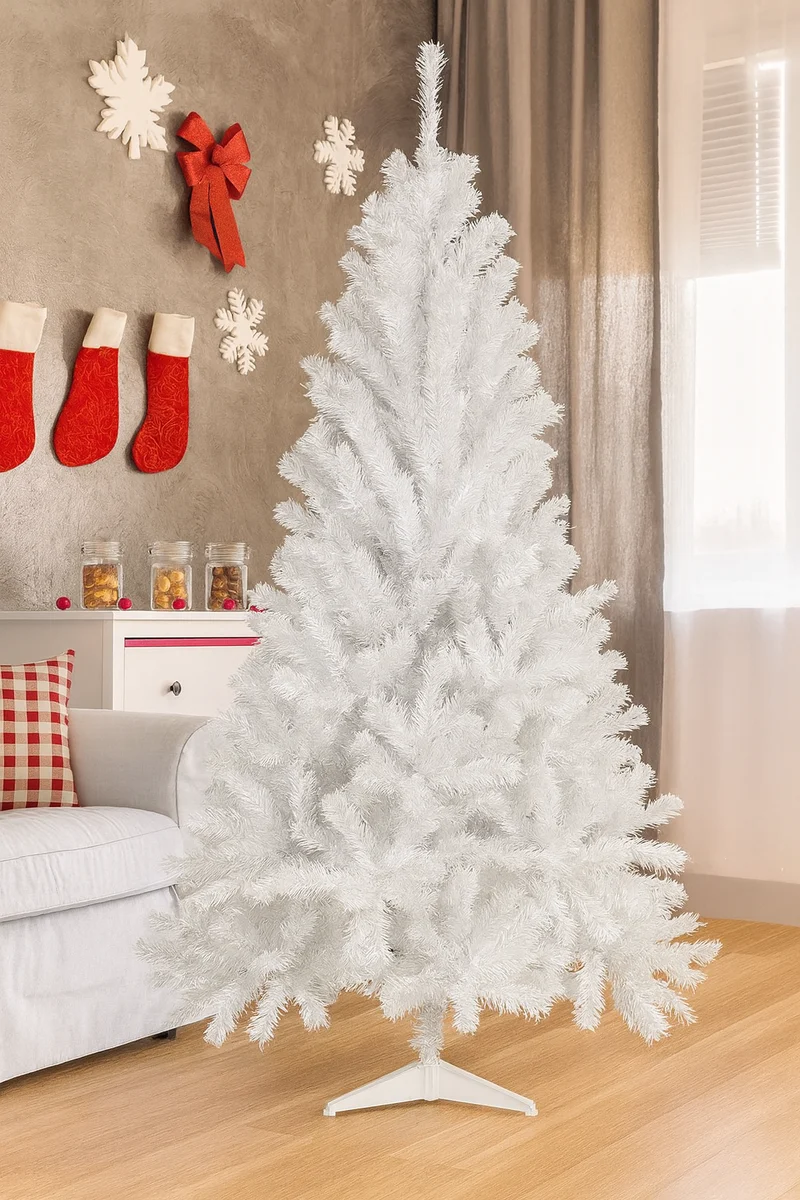 180cm Weihnachtsbaum Nordmanntanne 600 Spitzen Spritzguss Weiß PVC 🎄