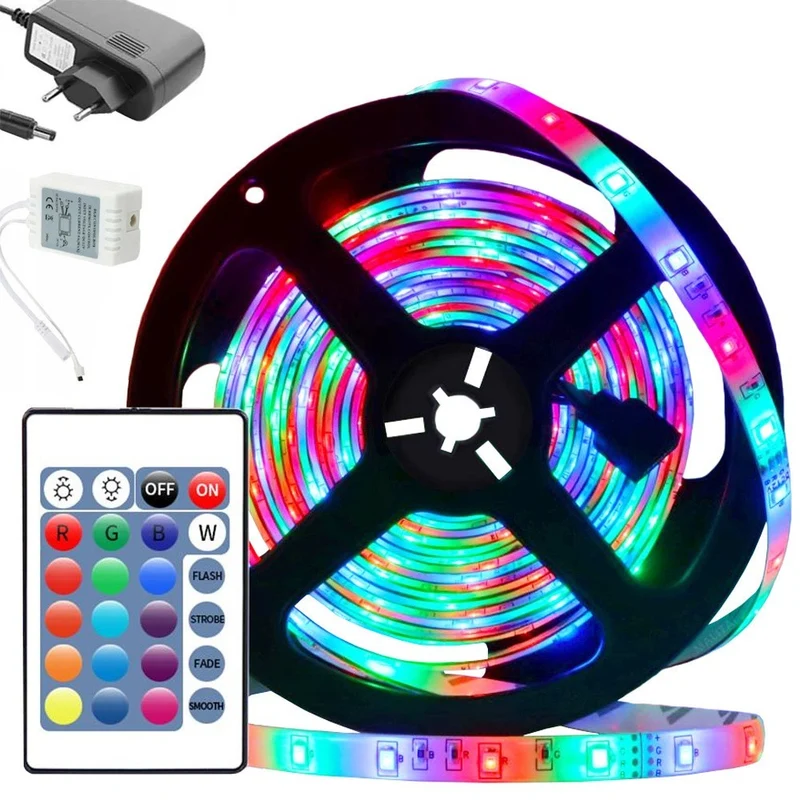 RGB LED Streifen 4,5m SMD 3528 – Wasserdichtes LED Strip Set mit Fernbedienung