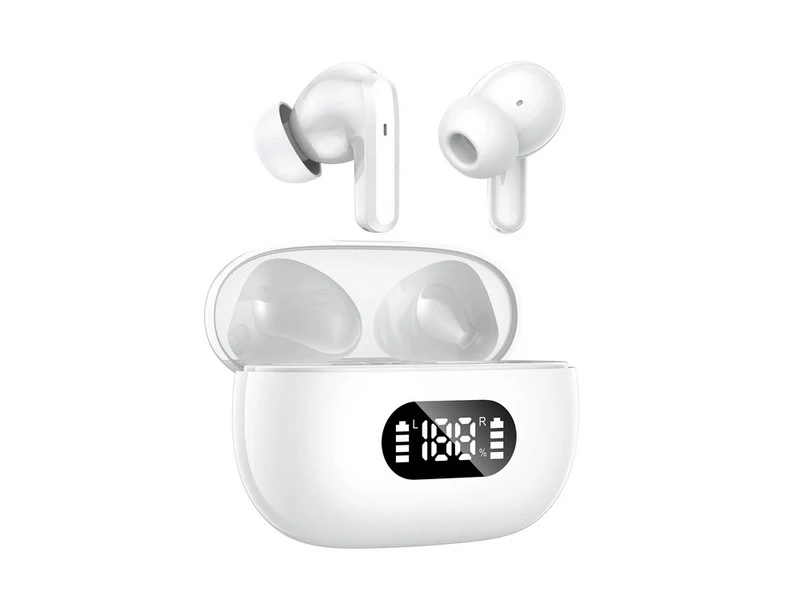 Bluetooth In Ear Kopfhörer TWS Kabellos mit LED Ladecase, Mikrofon und Touch Steuerung – Wireless Earbuds für Android, iOS und Windows