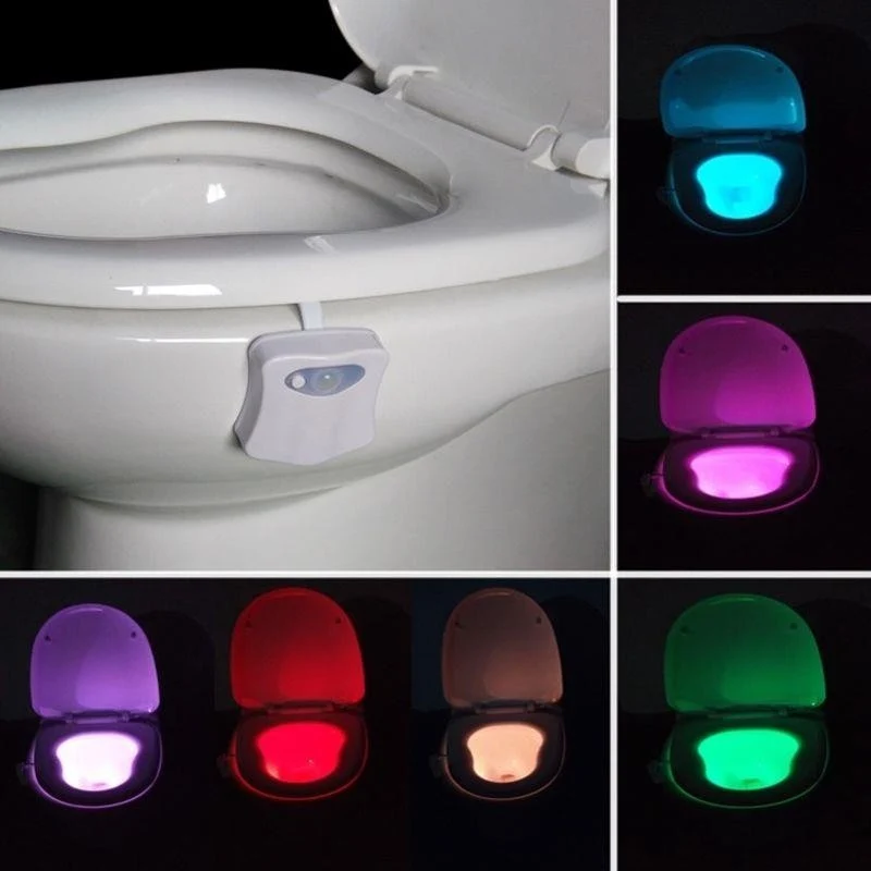 LED Toilettenlicht mit Bewegungssensor – WC Nachtlicht mit 8 Farben