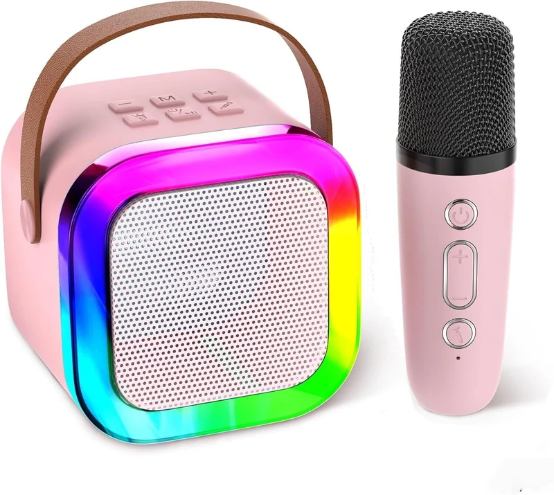 Karaoke Maschine Kinder 4–12 Jahre Bluetooth Mikrofon LED Geburtstag 🎤🎁 🎄✔