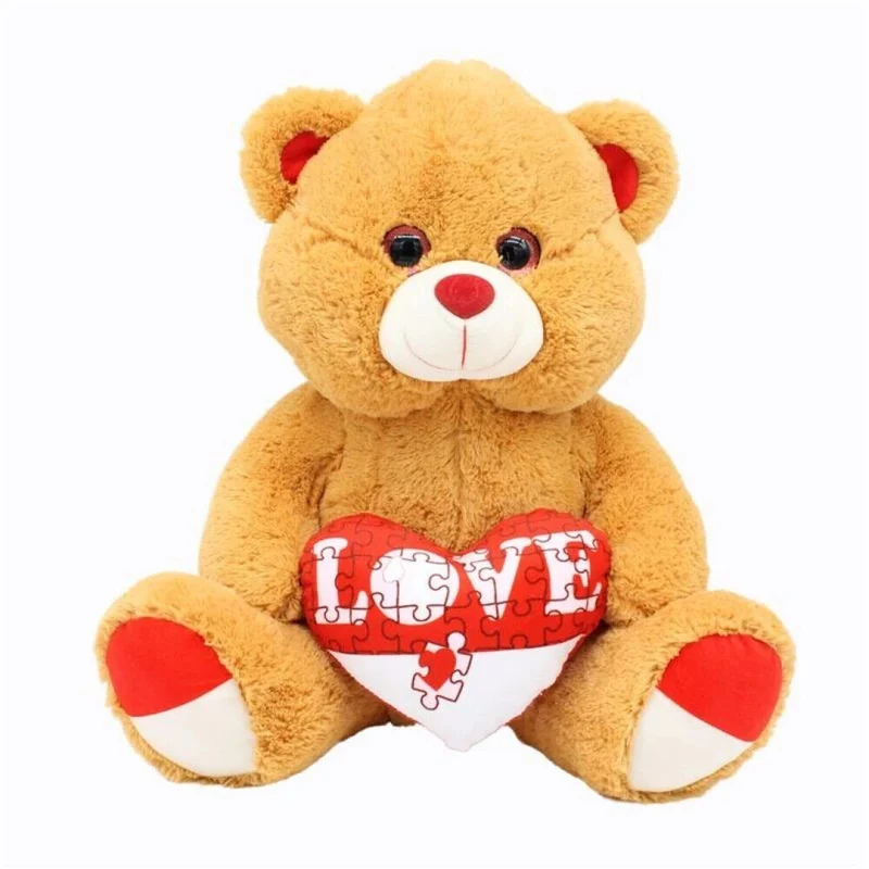 Teddybär 28 cm mit Herz Love Kuscheltier Plüsch Geschenk für Partner