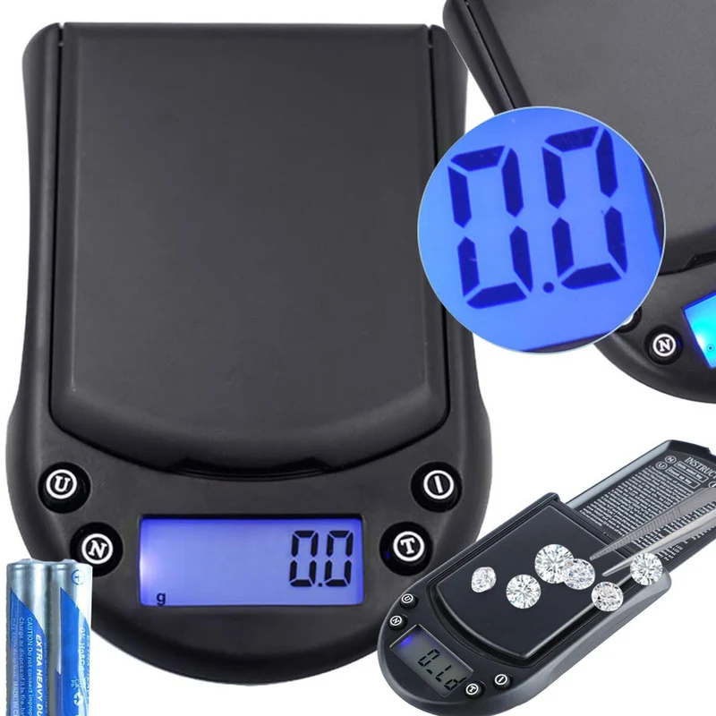 Digitale Präzisionswaage Feinwaage 0.1-500g Taschenwaage Fein Gramm Gold Waage