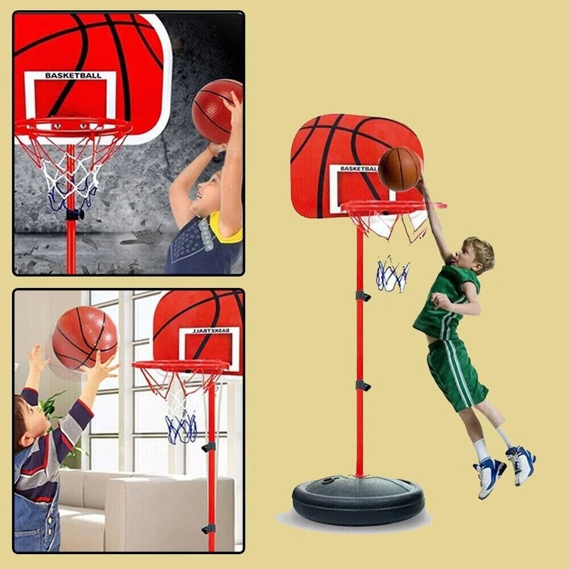 Basketballkorb für Kinder – Komplettset höhenverstellbar 73–170cm mit 2 Bällen & Pumpe