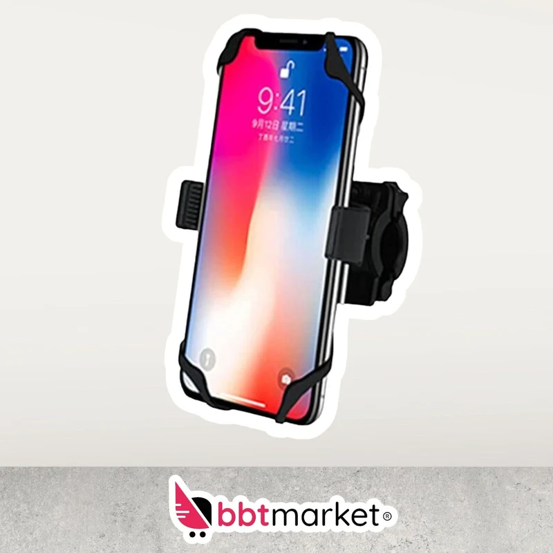 Universal Handyhalterung Fahrrad aus Silikon – 360° Smartphone Lenkerhalter bis 6,5 Zoll für Fahrrad, E-Bike & Scooter