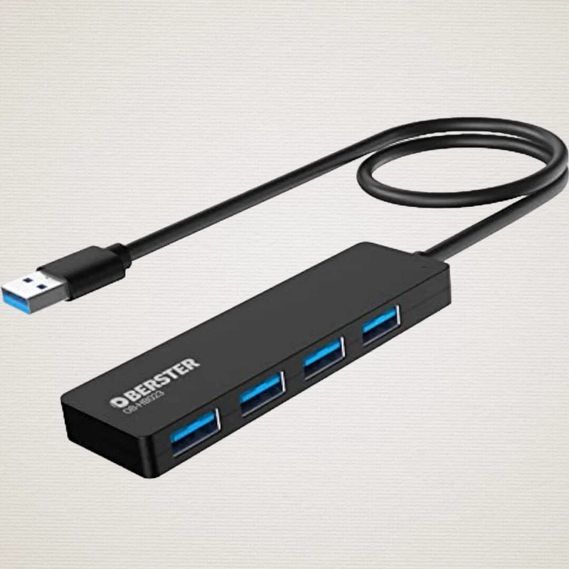 USB 3.0 HUB Verteiler Splitter Adapter Super Speed Datenhub 4 Port für Laptop PC