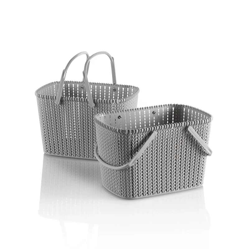 Set 2 cestini portaoggetti con manico MARL