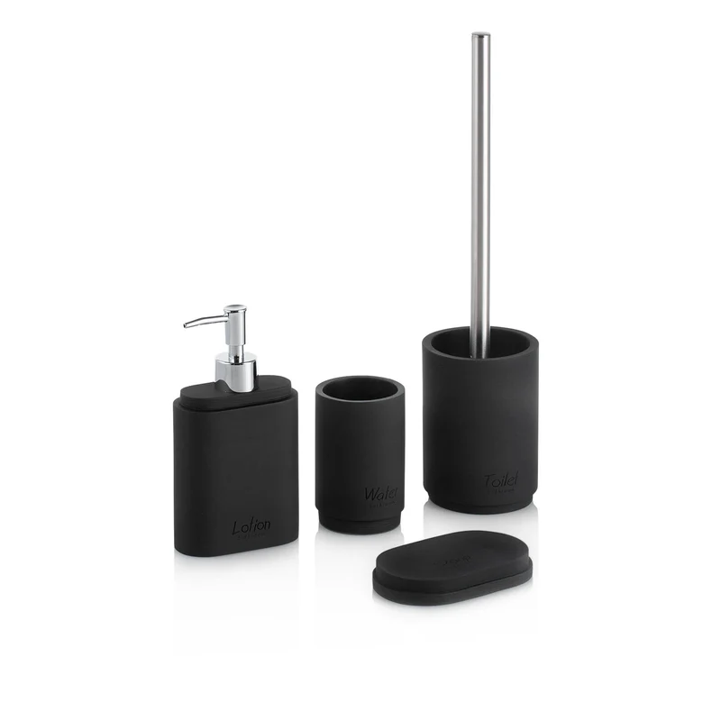 Set bagno 4 pezzi PARAA | Nero