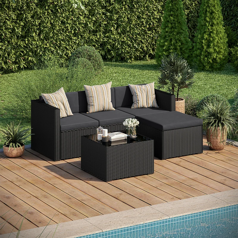 Polyrattan Gartenlounge 'Zethora'