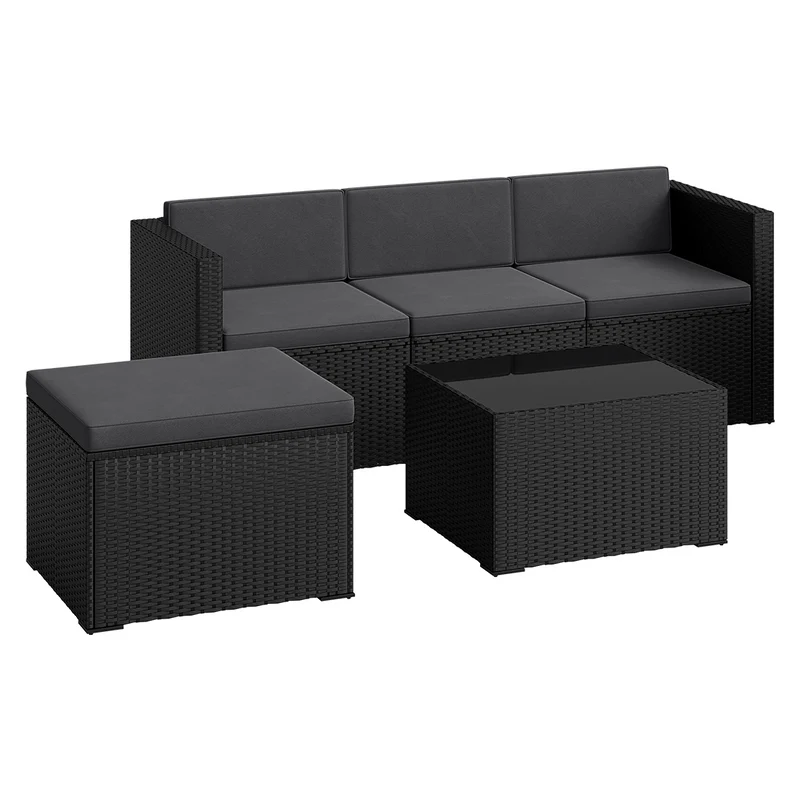 Polyrattan Gartenlounge 'Zethora'