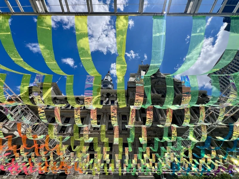 Vibrant City Art Display