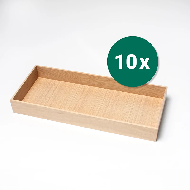 MOVE Organisationseinsatz Eiche Weiß gebeizt - 200x479x55 mm - 10er Set
