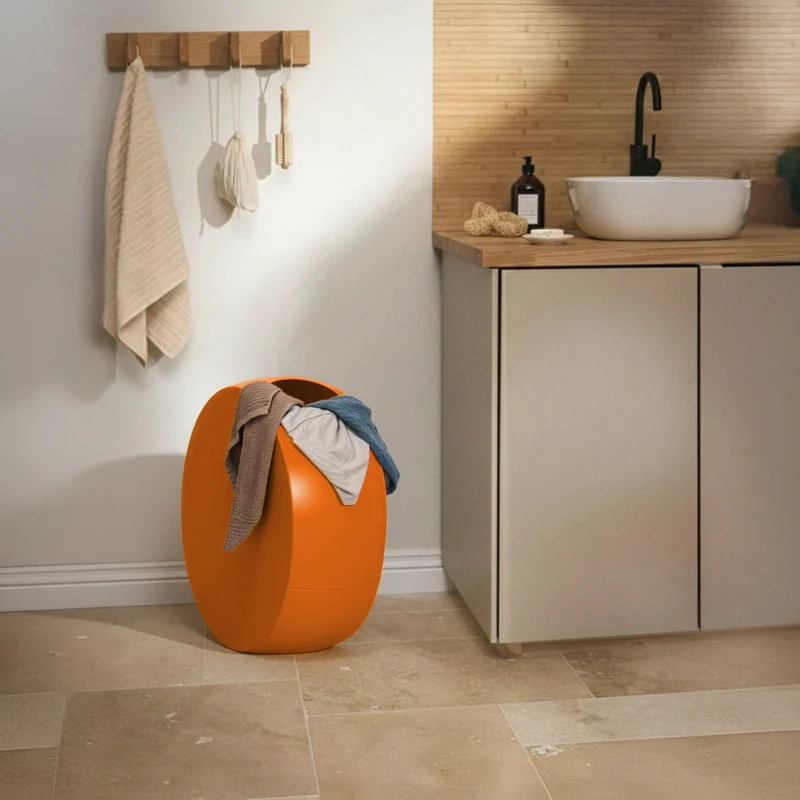 Buc Arancio - Cesto portabiancheria di design