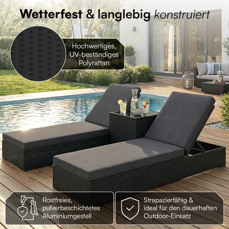 Gartenliegen Lounge Set 'Solaris'