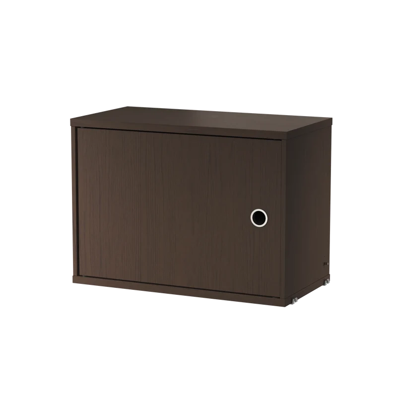 Schrank mit Schwenktür 58x30cm Eiche dunkelbraun – String Furniture