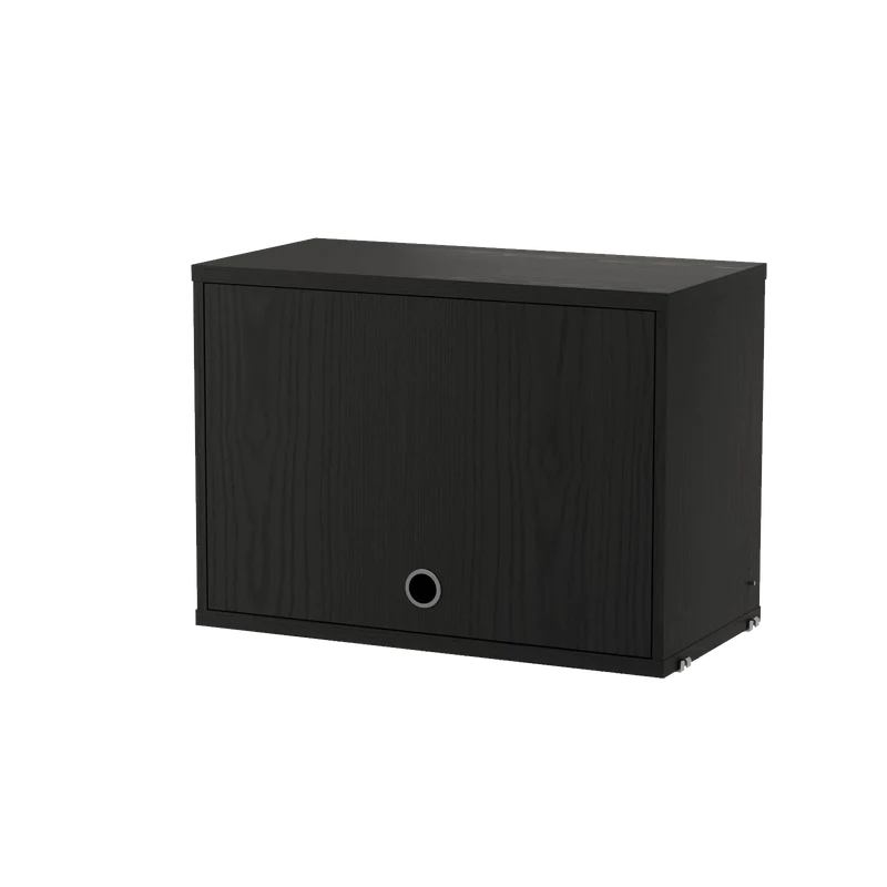 Schrank mit Klapptür 58x30cm Esche schwarz gebeizt – String Furniture