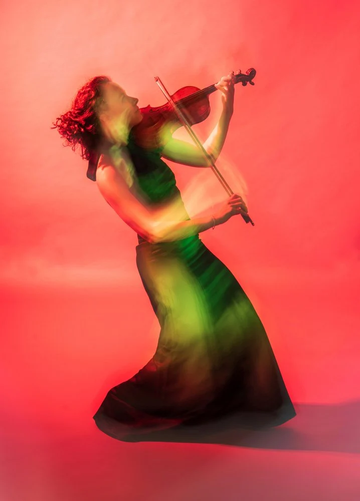 Passionate Violinist In Motion