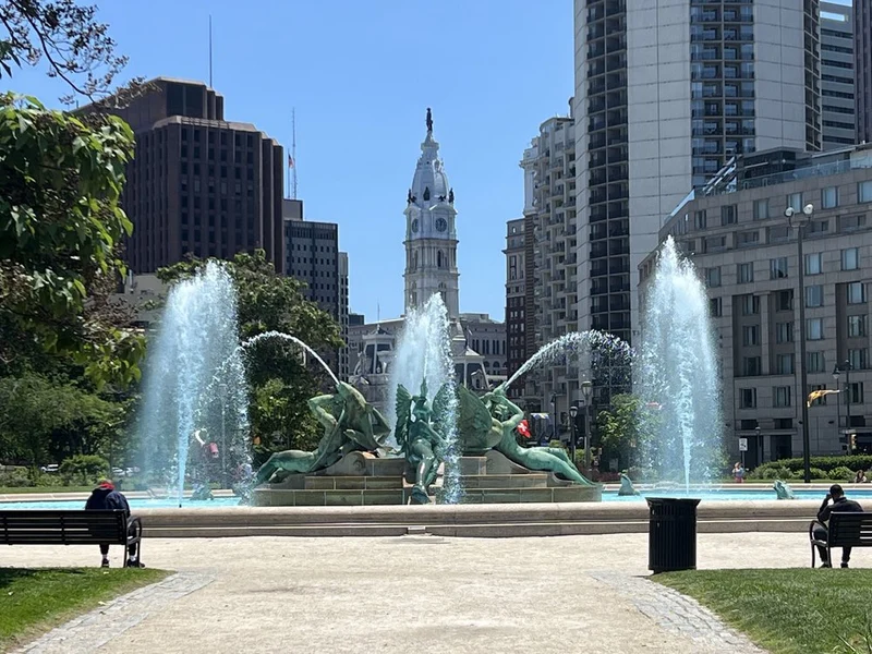 Sunny Philadelphia Fountain