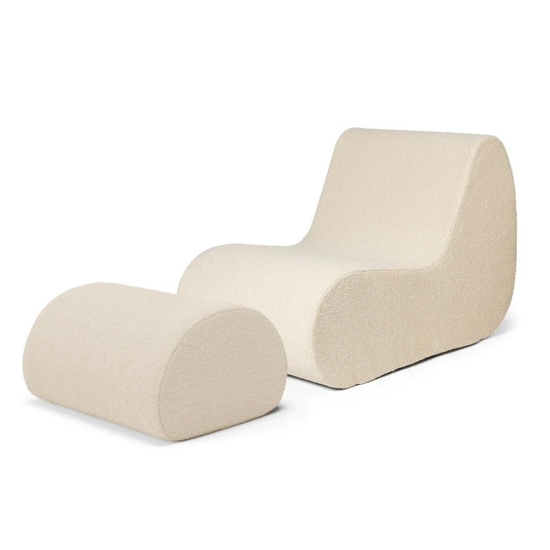 Rouli Set Sessel und Pouf off-white - fermLIVING