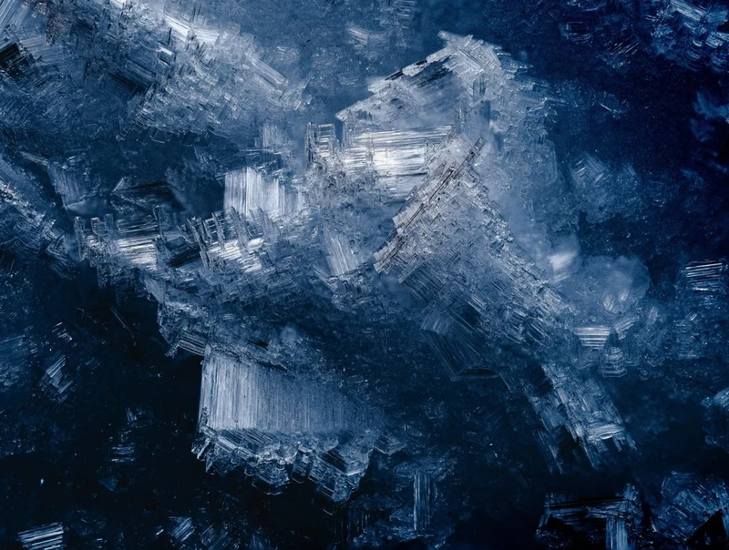 Frozen Blue Crystals