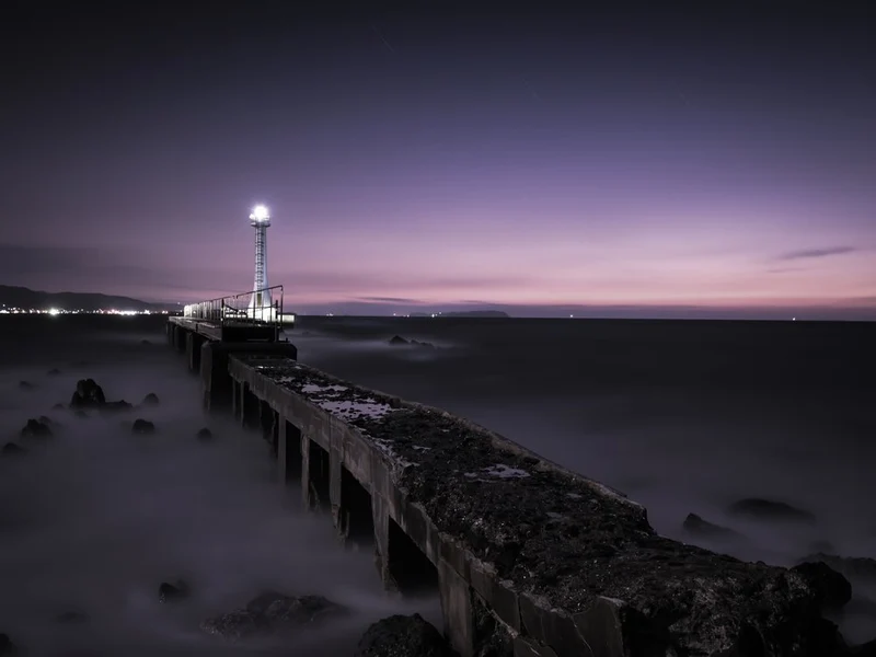 Lighthouse at Purple Dusk