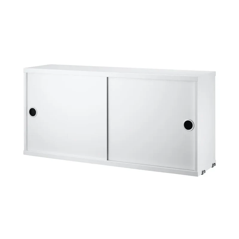 Schrank mit Schiebetüren 78x20cm Weiß – String Furniture