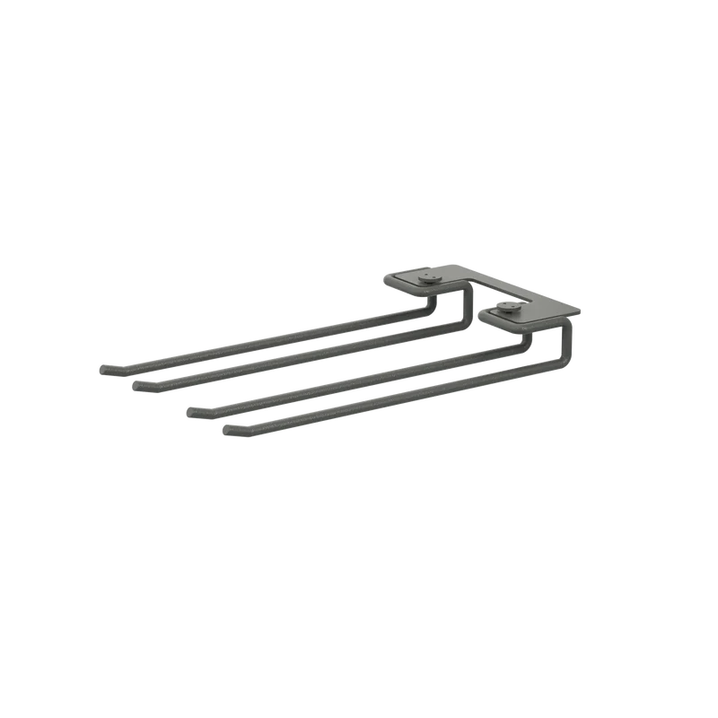 Gläserschienen 20cm Dunkelgrau – String Furniture Regalsystem (2er Set)