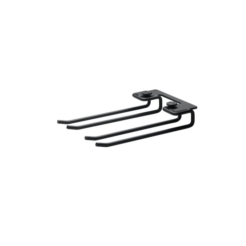 Gläserschienen 20cm Schwarz – String Furniture Regalsystem (2er Set)