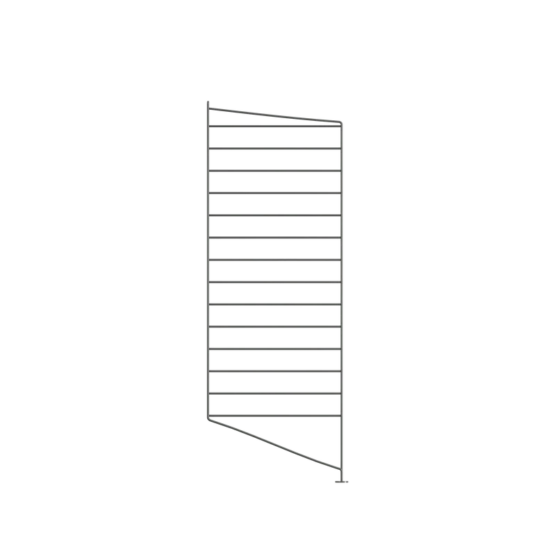 String Furniture Bodenleiter Regalsystem – 85 × 30 cm, Dunkelgrau