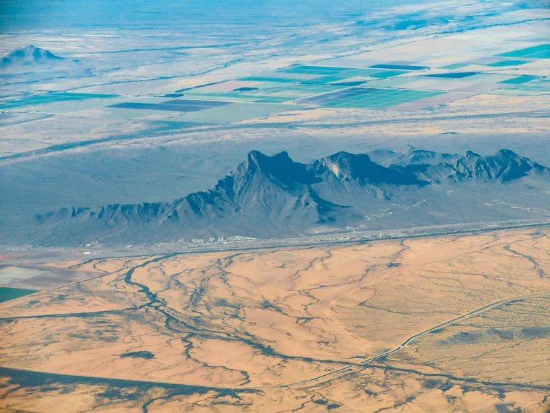 Aerial Desert Mountains