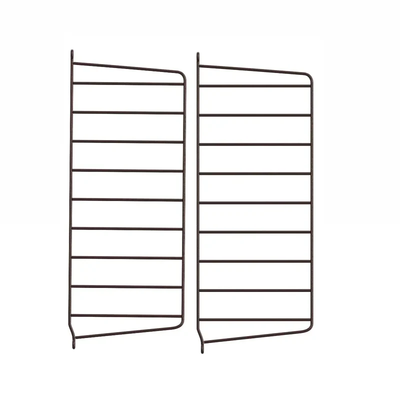 Wandleiter 2er Set Dunkelbraun 50×20 cm – String Furniture Regalsystem