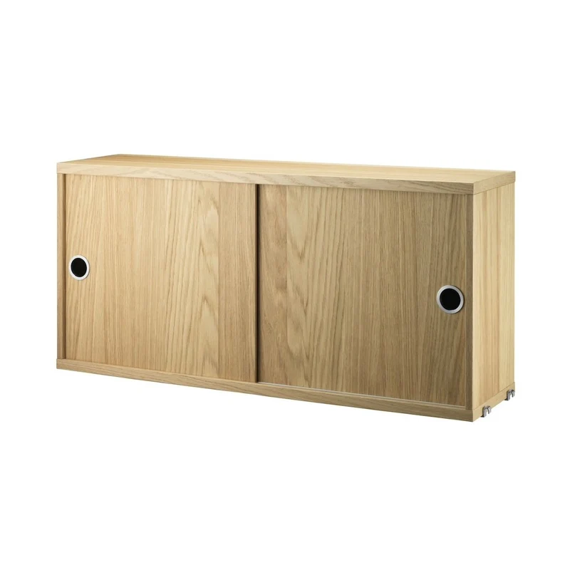 Schrank mit Schiebetüren 78x20cm Eiche – String Furniture