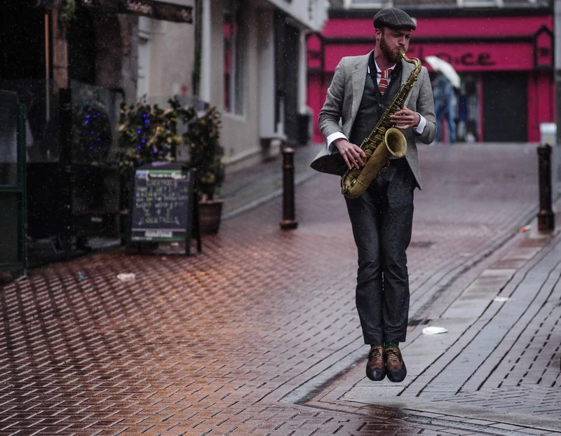 Floating Jazz Musician