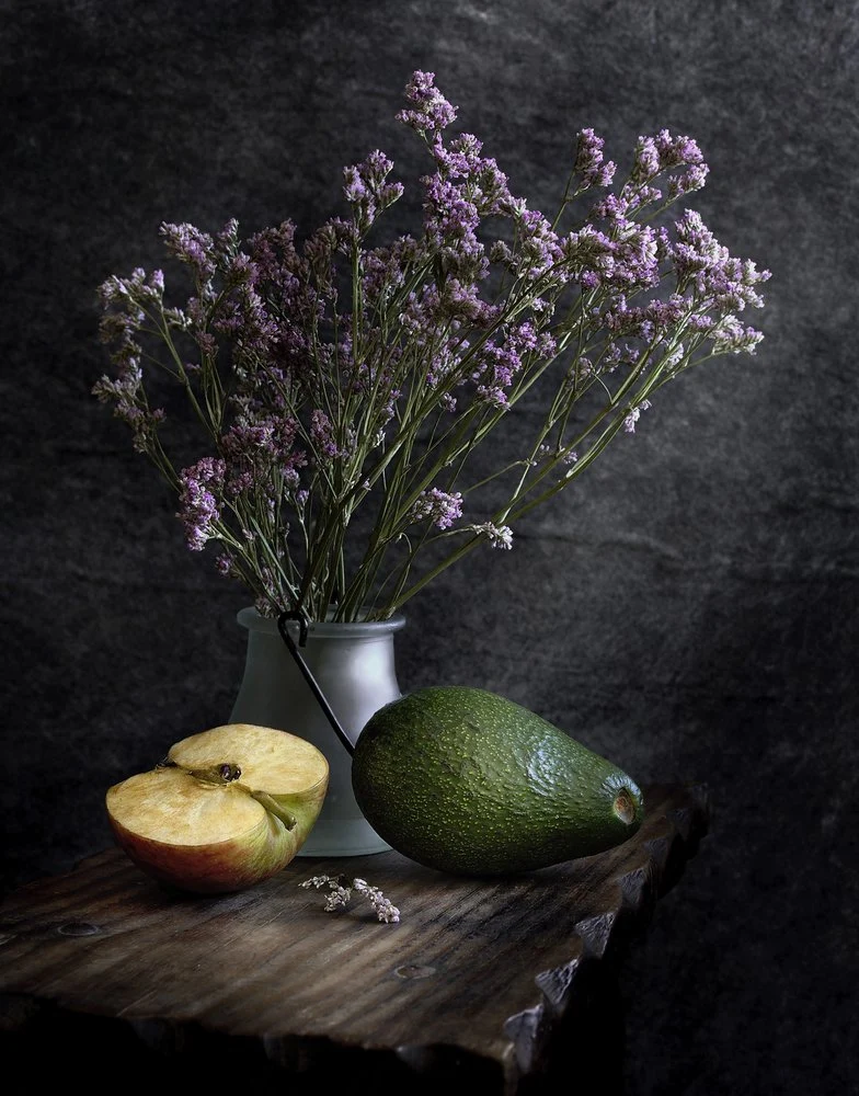 Rustic Fruit and Flowers