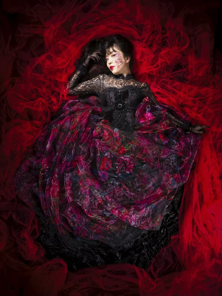 Crimson Floral Drama