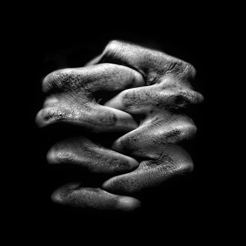 Intertwined Human Hands